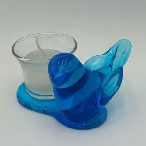 Vintage Blue Bird of Happiness Votive Holder